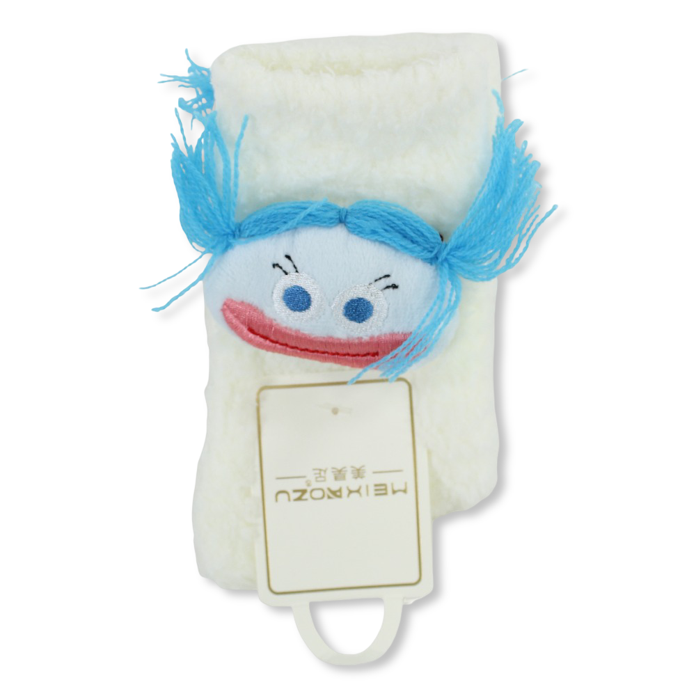 Girls Socks – White with Doll Design
