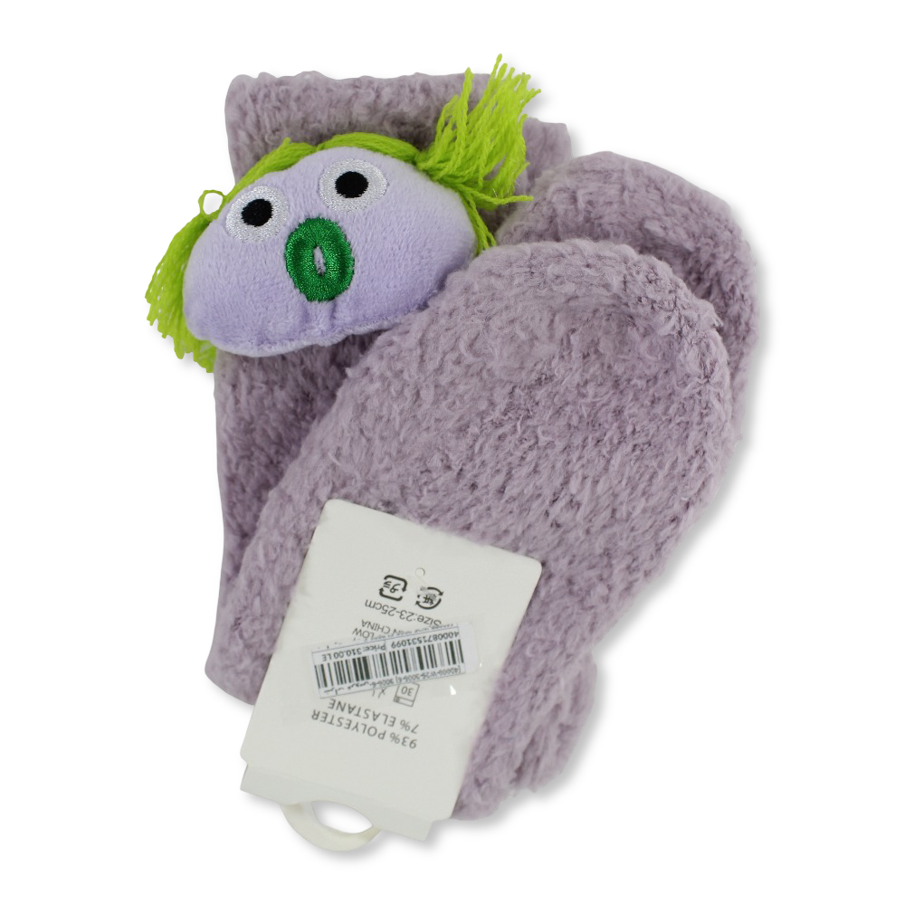 Girls Socks – Purple with Doll Design