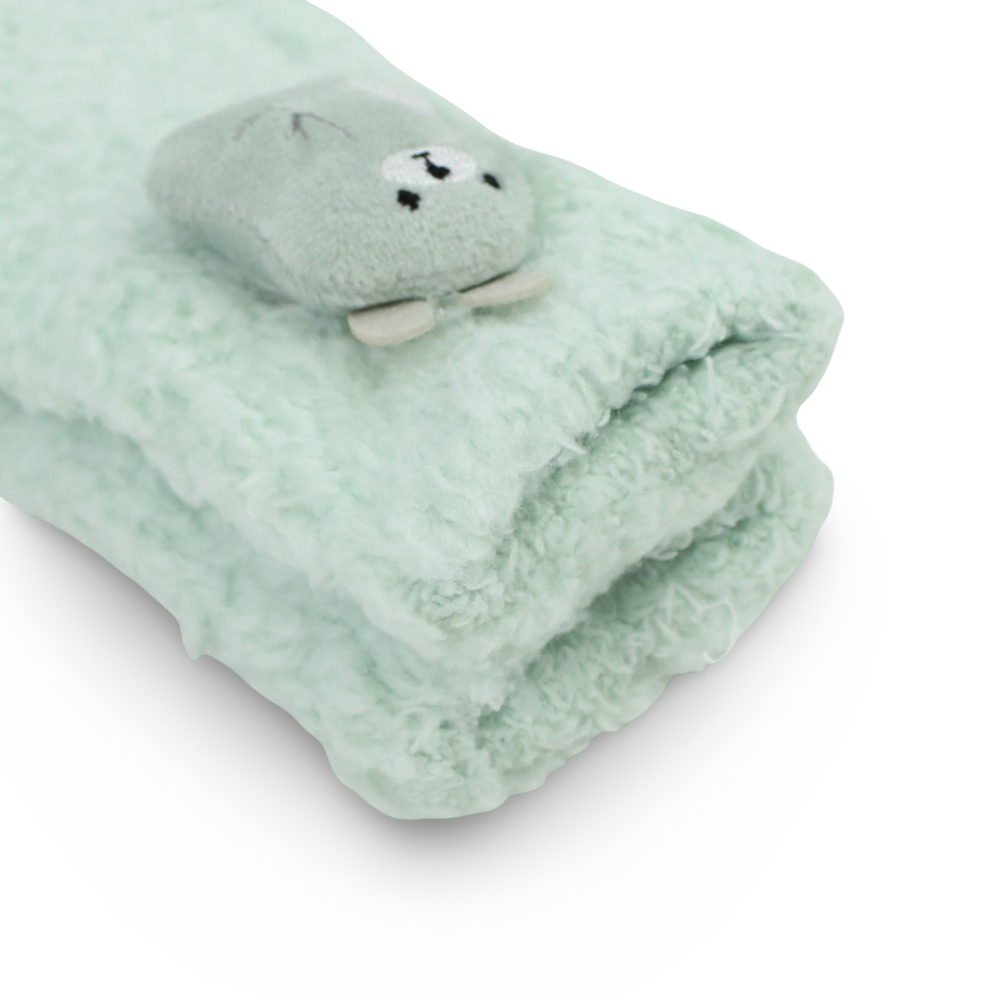 Unisex Socks – Mint with Teddy Bear Design