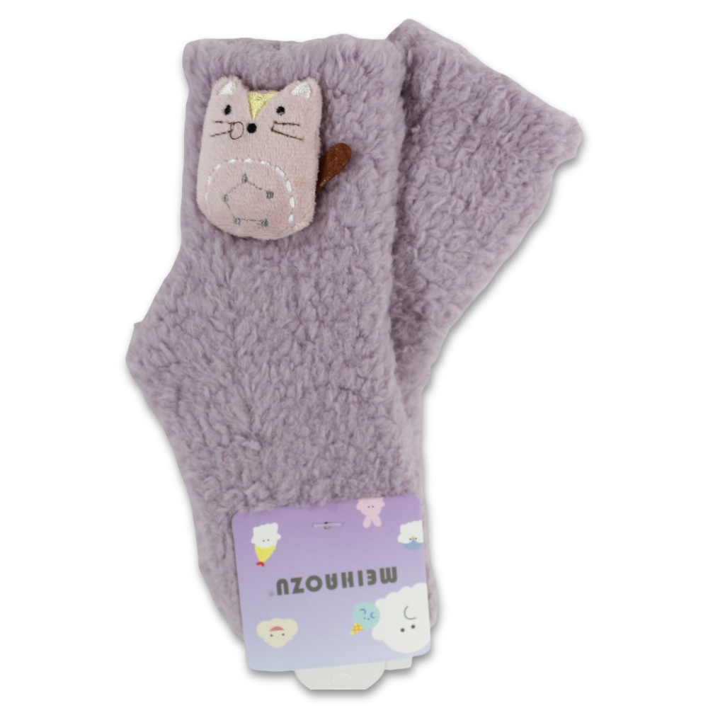 Girls Socks – Purple with Owl Design