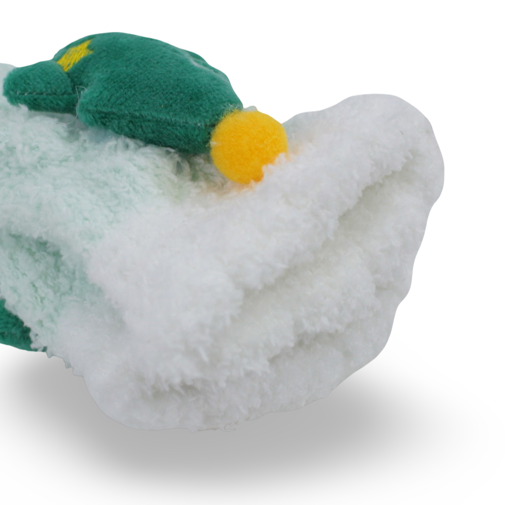 Unisex Socks – Mint with Christmas Tree Design