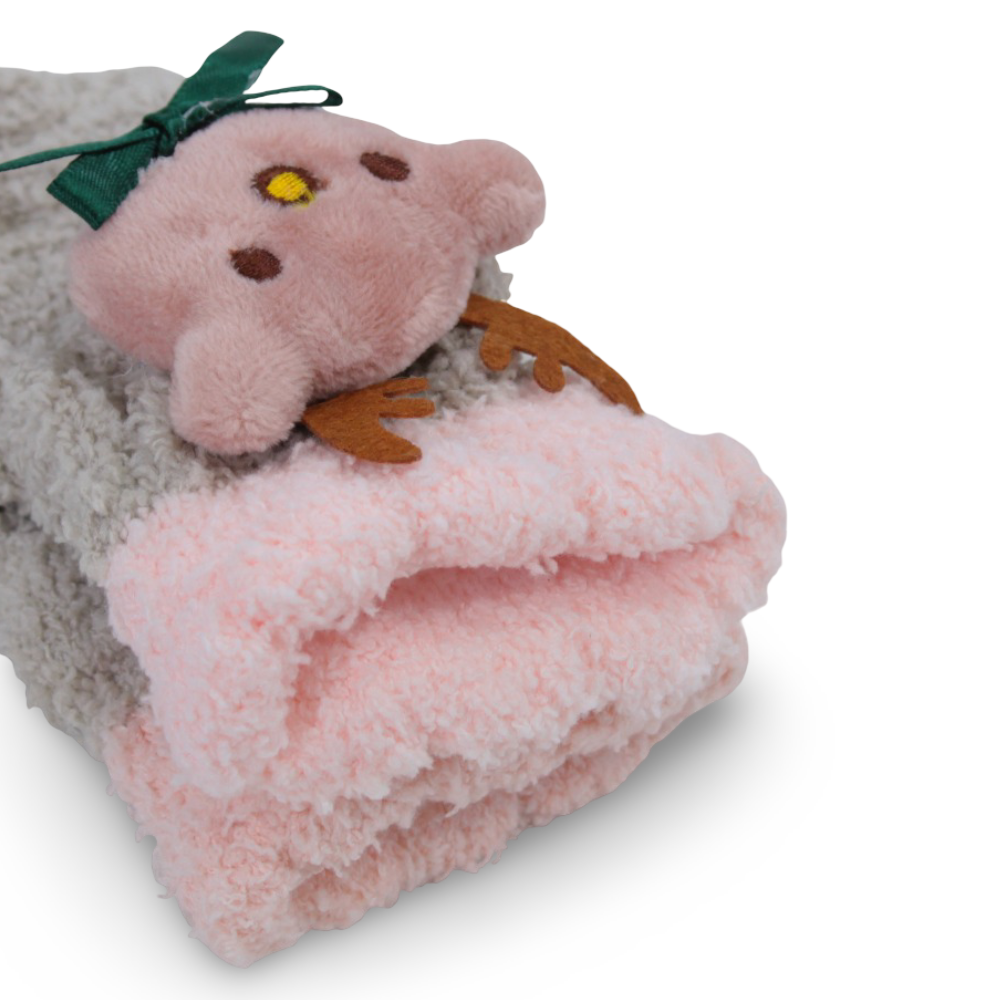 Unisex Socks – Coffee with Reindeer Design