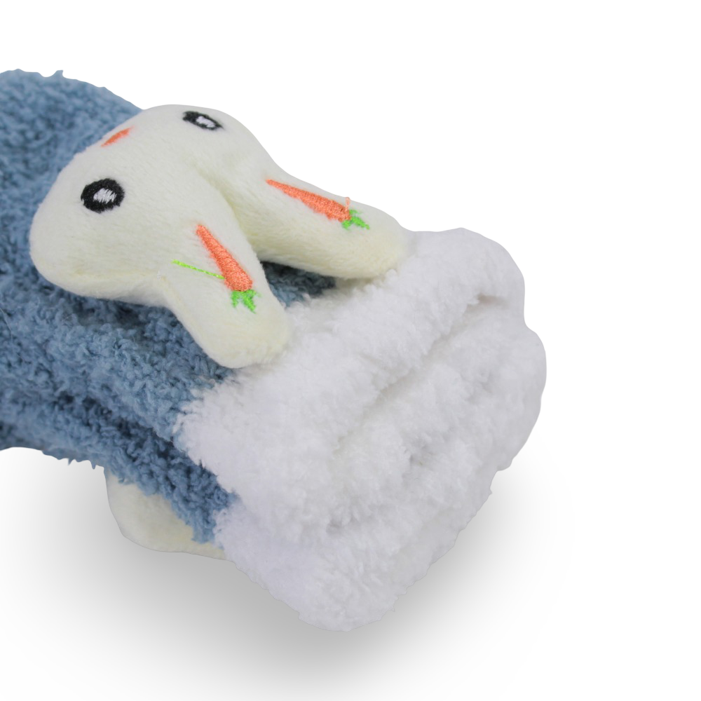 Unisex Socks – Blue with Rabbit Design