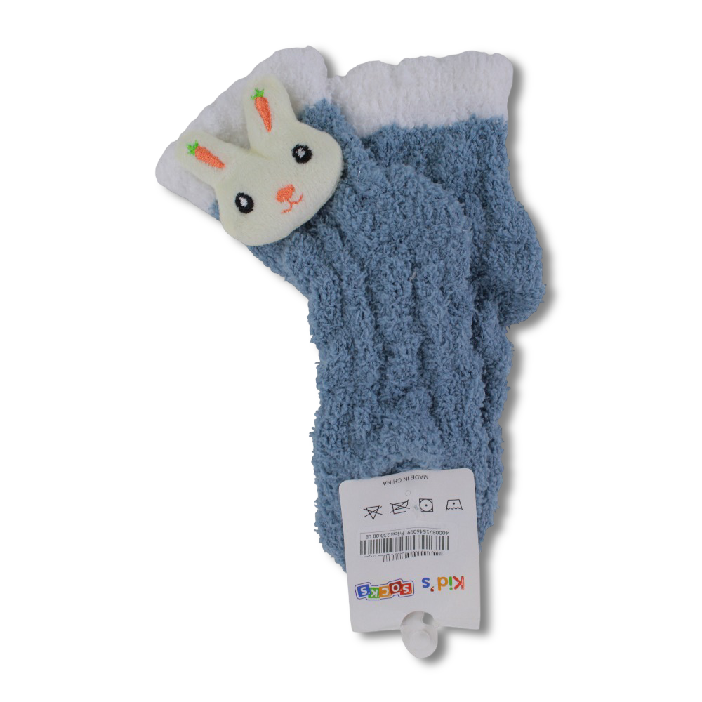Unisex Socks – Blue with Rabbit Design