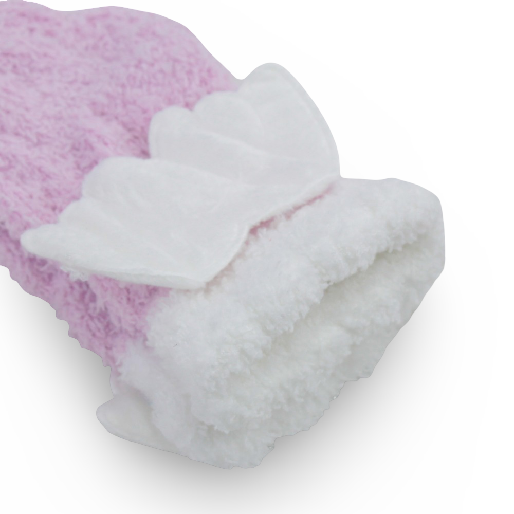 Girls Socks – Purple with Wings Design