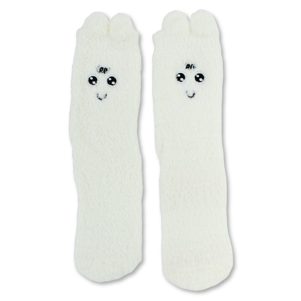 Unisex Socks – White with Cartoon Character Design