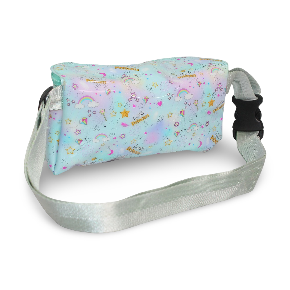 Girls Cross Bag – Aqua with "Little Princess" Design