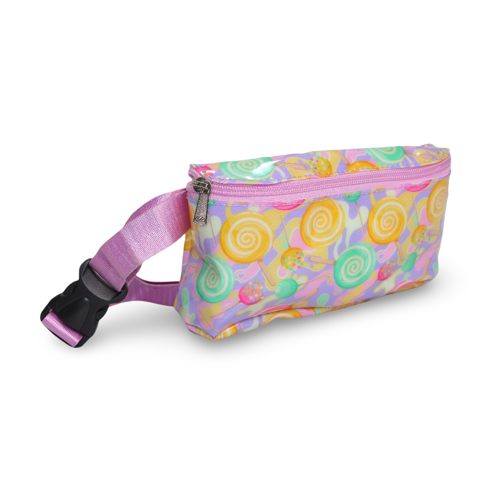 Girls Cross Bag – Purple with Sweets Design