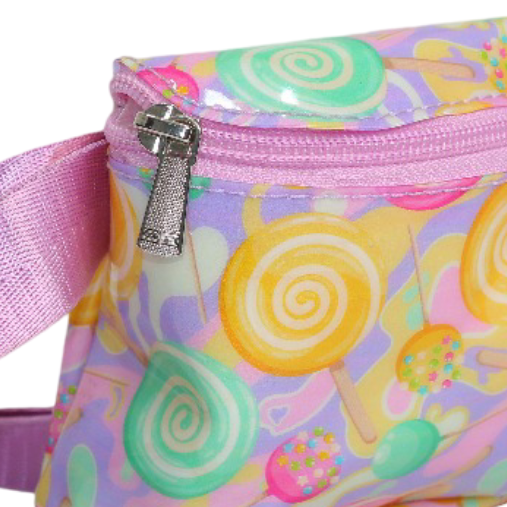 Girls Cross Bag – Purple with Sweets Design