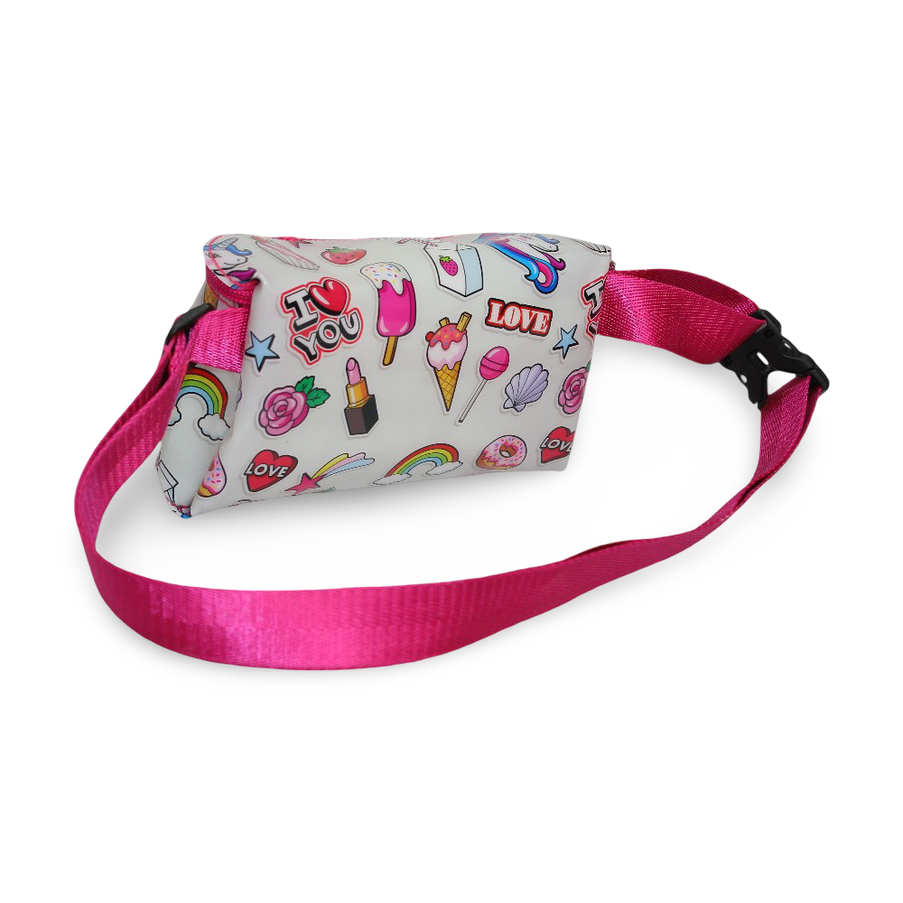 Girls Cross Bag – Fuchsia with Cute Design