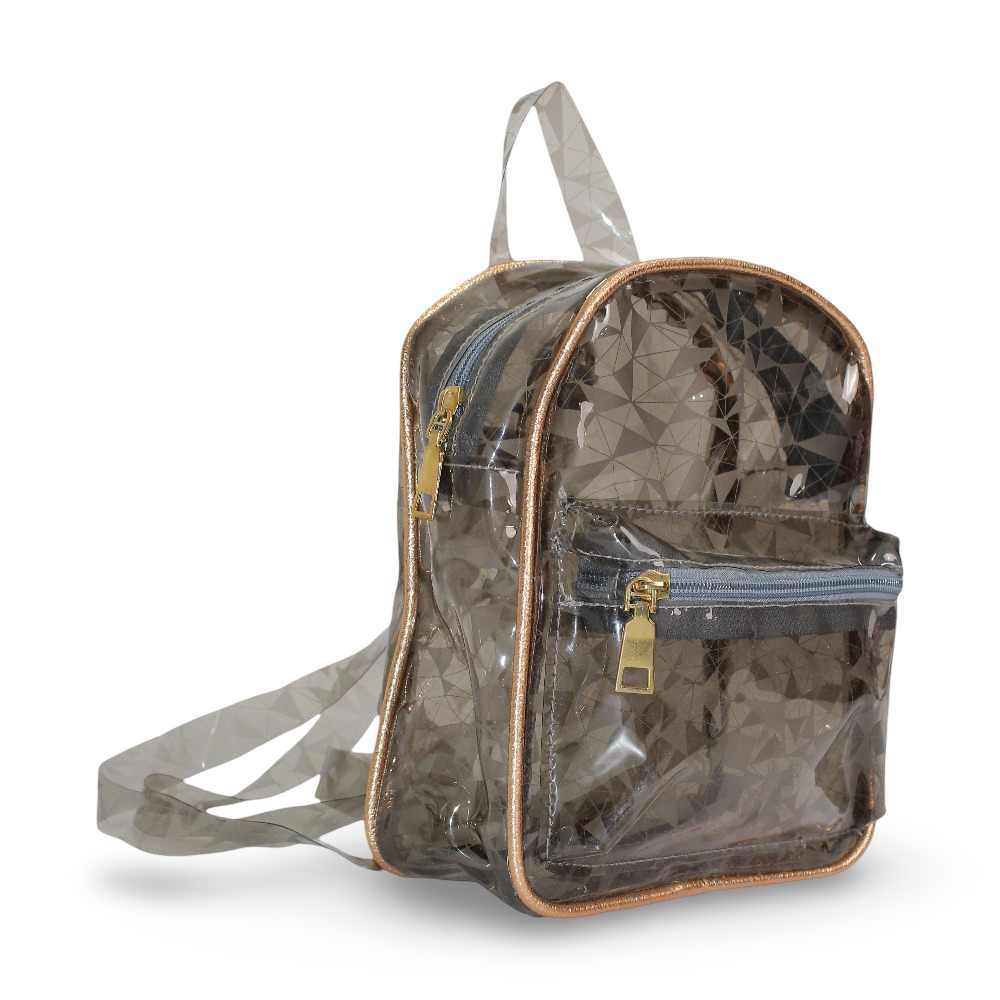 Girls Backpack – Transparent Grey - School - Fancy