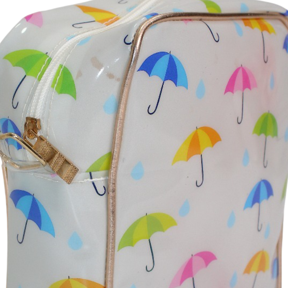 Girls Cross Bag – White with Umbrella Design