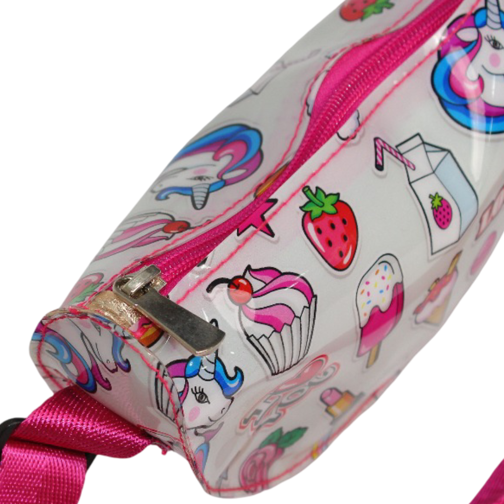 Girls Waist Bag – Fuchsia with Ice Cream Design