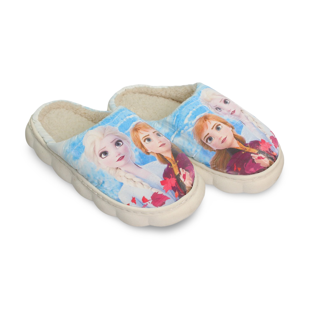 Girls Fur Slippers – Frozen Design