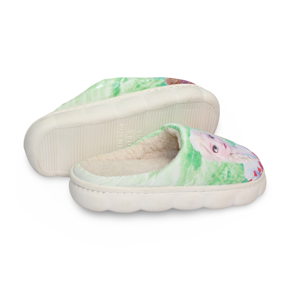 Girls Fur Slippers – Frozen Design