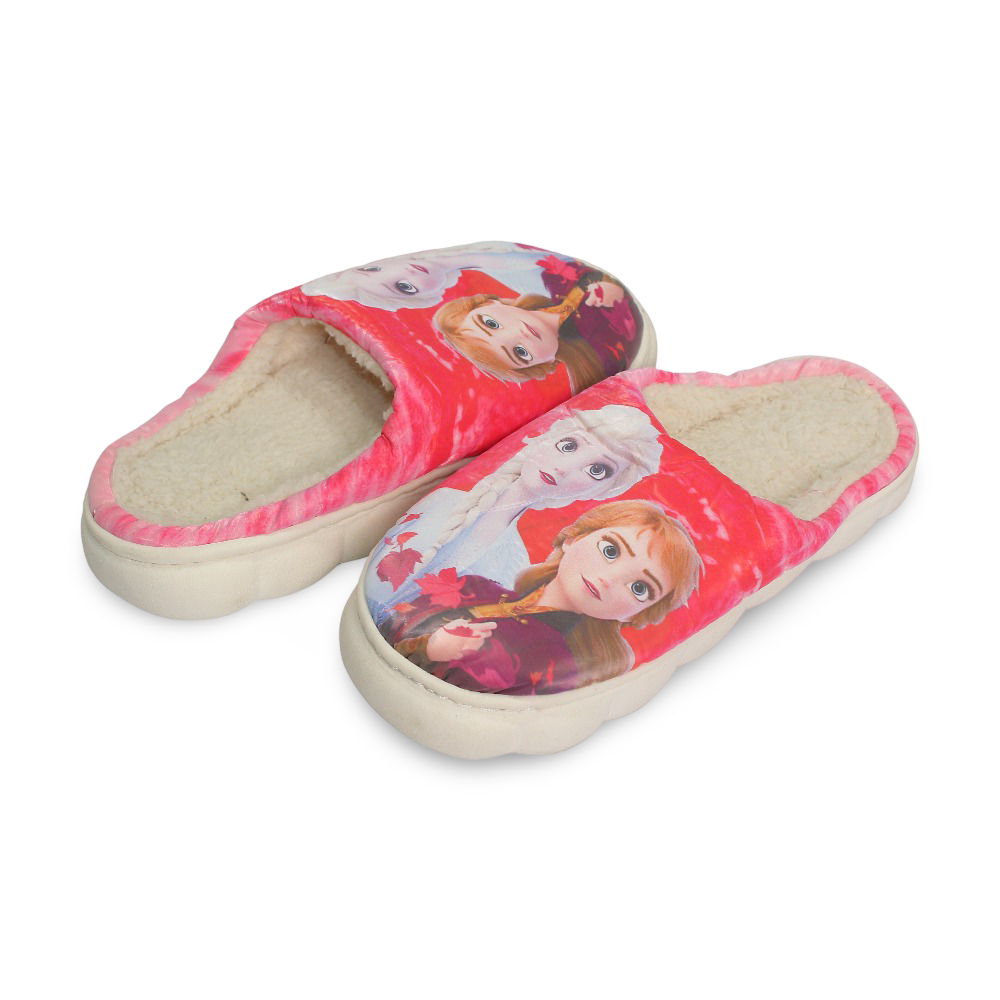 Girls Fur Slippers – Frozen Design
