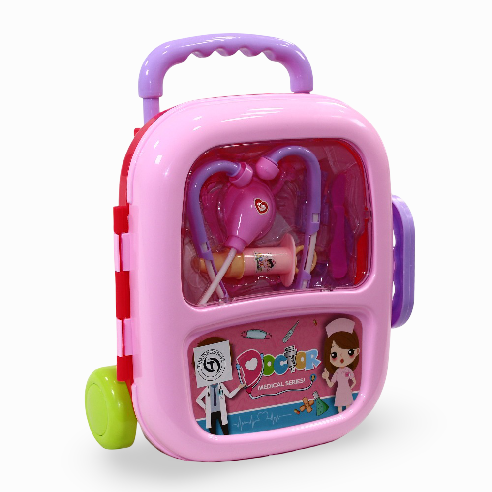 Doctor's Kit in a Trolley Bag - Pink