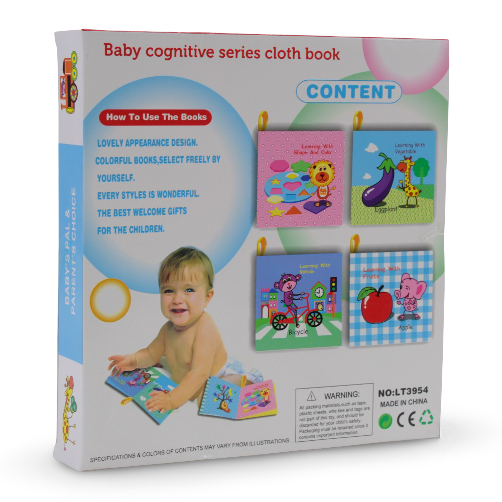 Baby Cognitive Soft Books Set – 4 in 1 Learning Books
