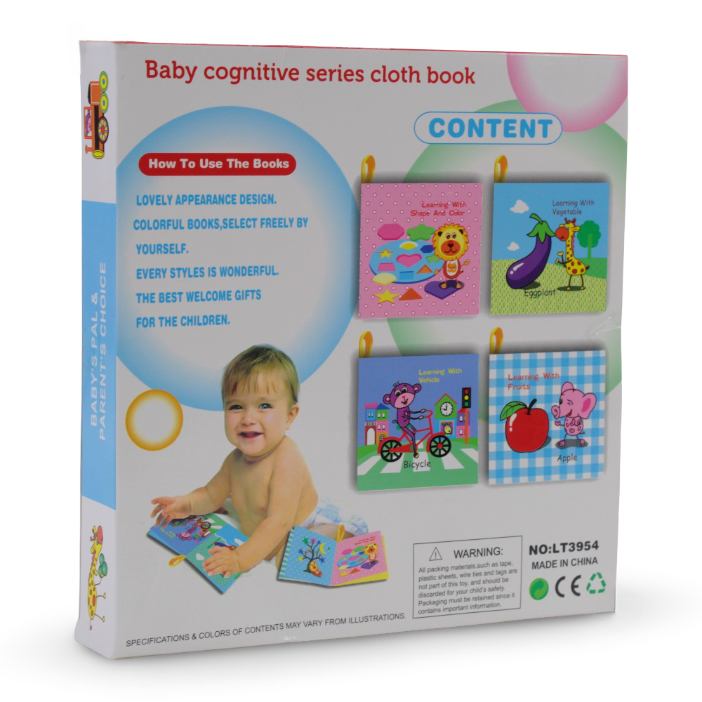 Baby Cognitive Soft Books Set – 4 in 1 Learning Books
