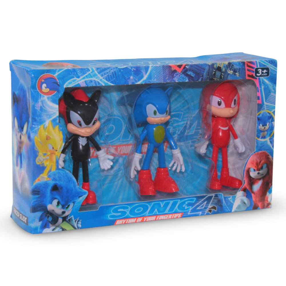 Sonic the Hedgehog Action Figures Set – 3 Pieces