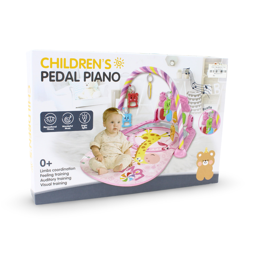 Childrens Pedal Piano Play Mat – Pink with Unicorn Print
