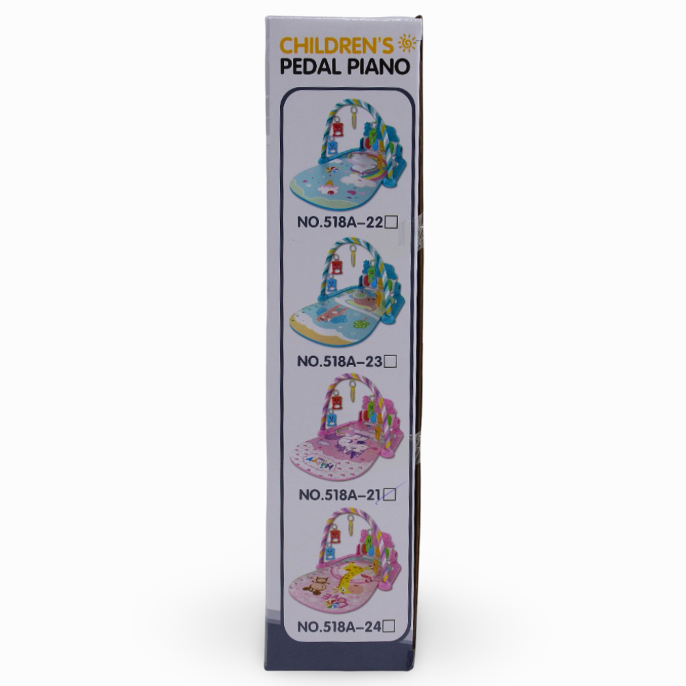 Children's Pedal Piano - Pink with a Unicorn Print
