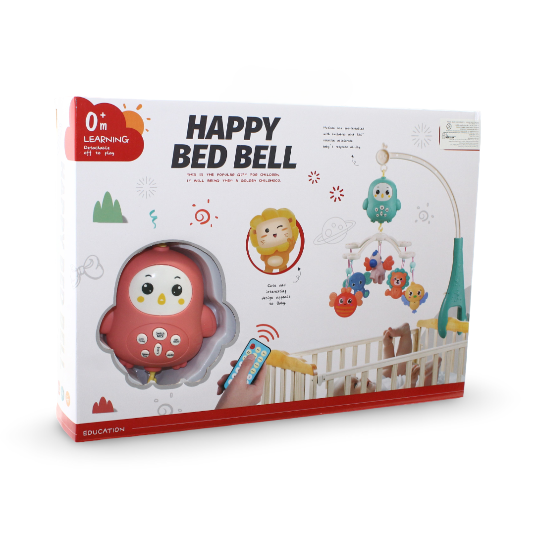 "Happy Bed Bell" Baby Crib Mobile – Pink