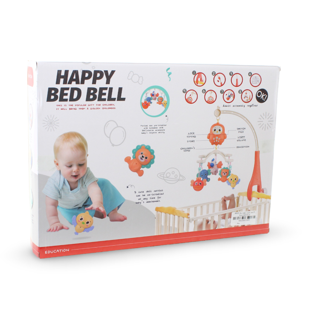 "Happy Bed Bell" Baby Crib Mobile – Pink