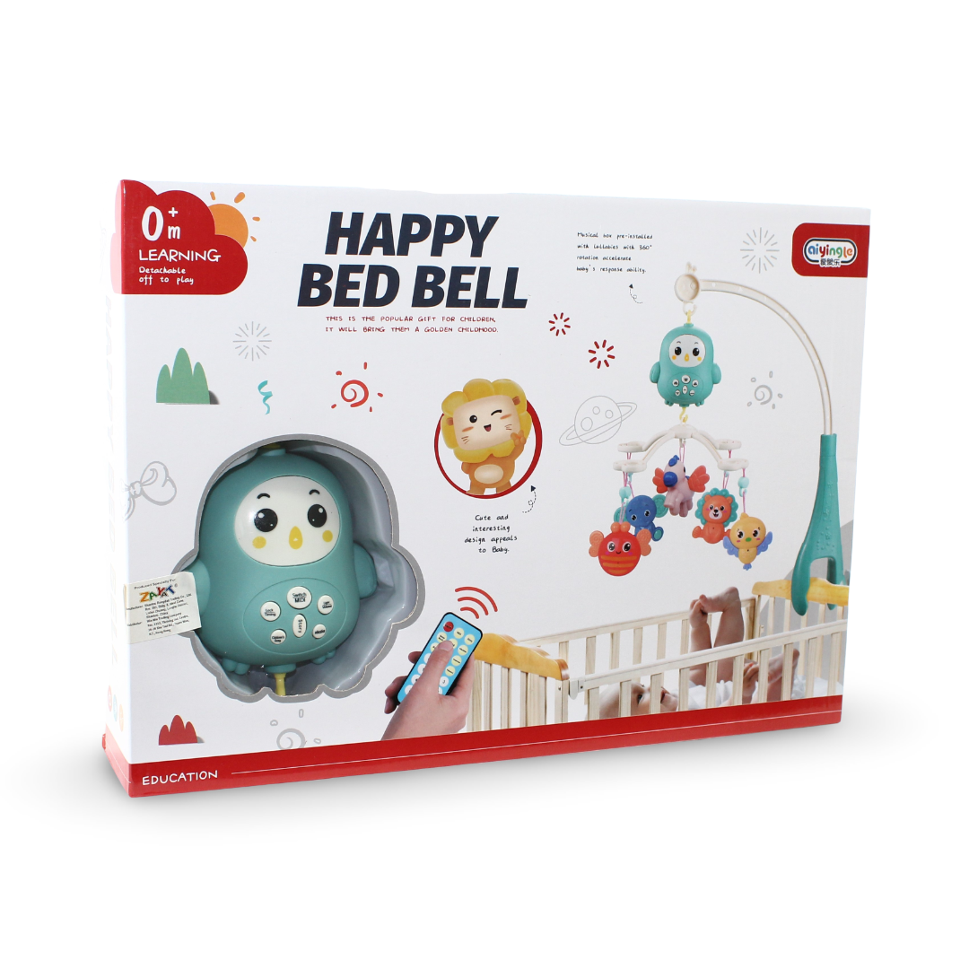"Happy Bed Bell" Baby Crib Mobile – Green