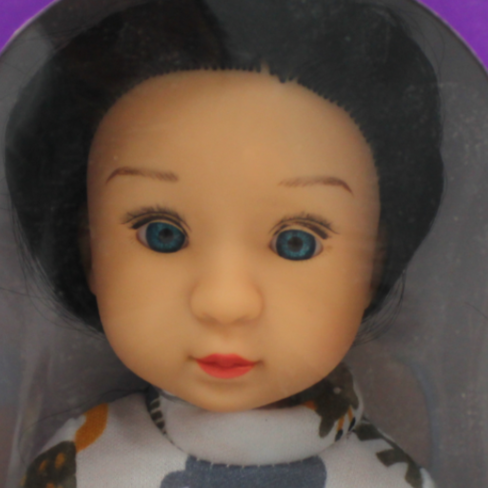 Fashion Girl Doll – Off-White Dress with Animal Prints