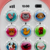 Carrot Phone Toy with Animal Sounds for Babies - Pink