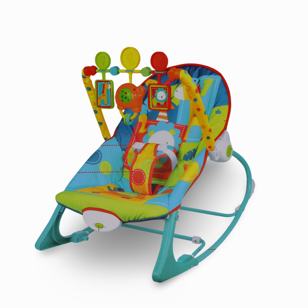 Tiibaby Infant-to-Toddler Rocker - Aqua with a Giraffe Print
