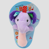 Soft Elephant Rattle Toy for Babies – Purple