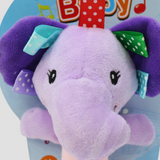 Soft Elephant Rattle Toy for Babies – Purple