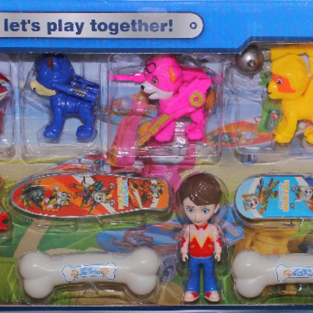 Paw Patrol Dog Team Figures and Accessories Toy Set
