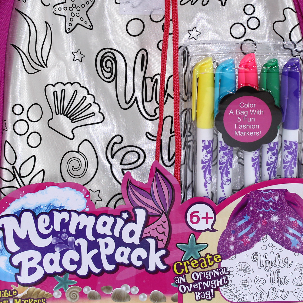 Mermaid Coloring Bag Set – 5 Colors
