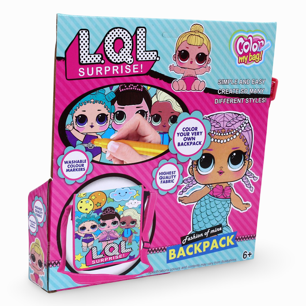 LOL Surprise Coloring Cross Bag Set – 5 Colors