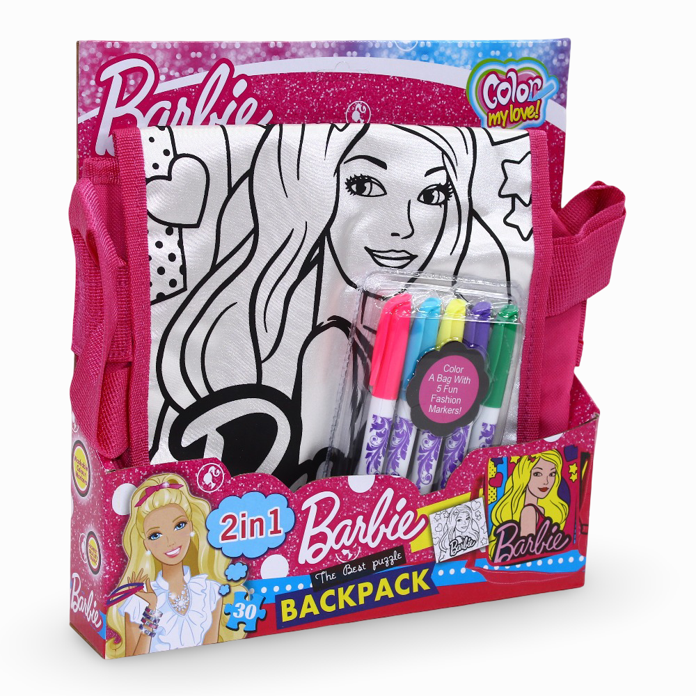 Barbie Coloring Cross Bag Set – 5 Colors