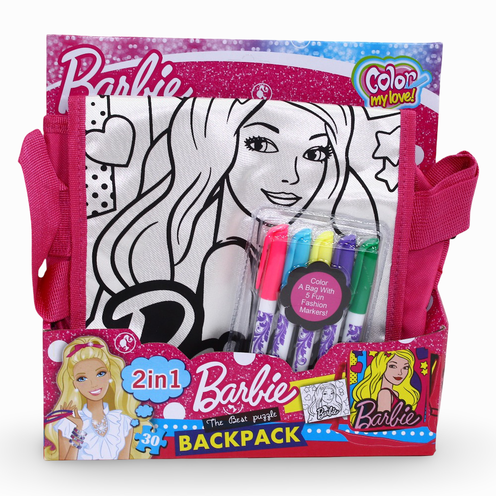 Barbie Coloring Cross Bag Set – 5 Colors