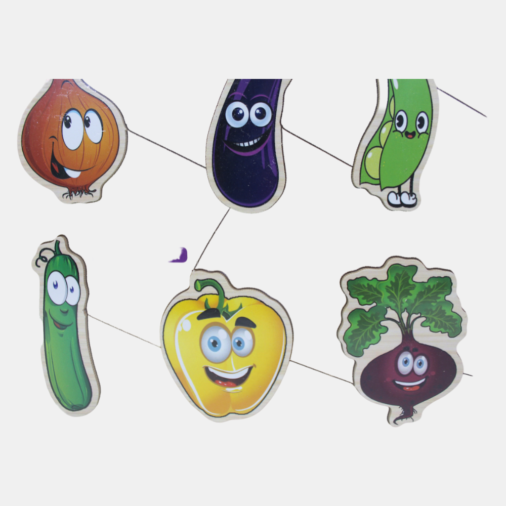Vegetable Wooden Puzzle Toy for Kids