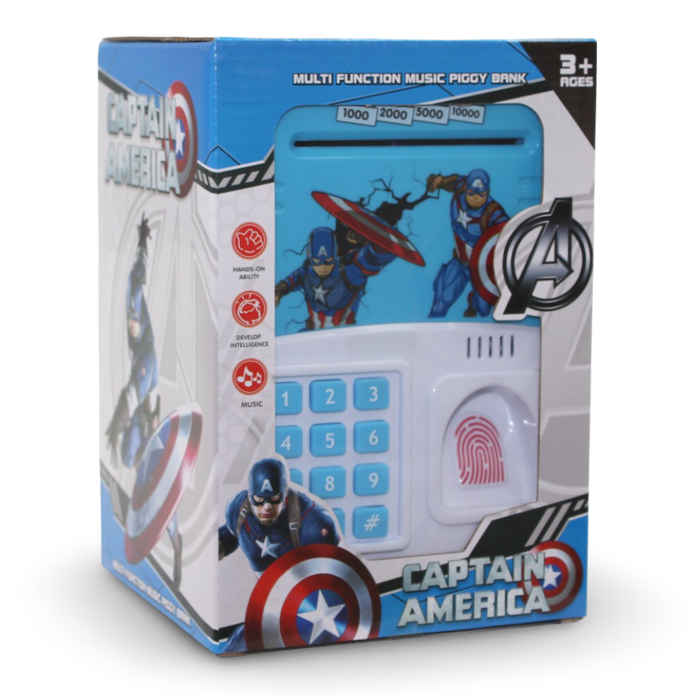 Multifunction Music Money Safe – Captain America Design