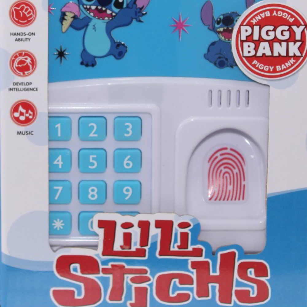 Kids Multifunction Music Momey Safe – Stitch Design