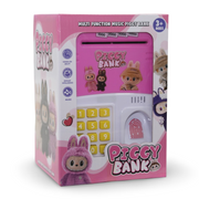 Multifunction Music Money Safe – Pink Labubu Design