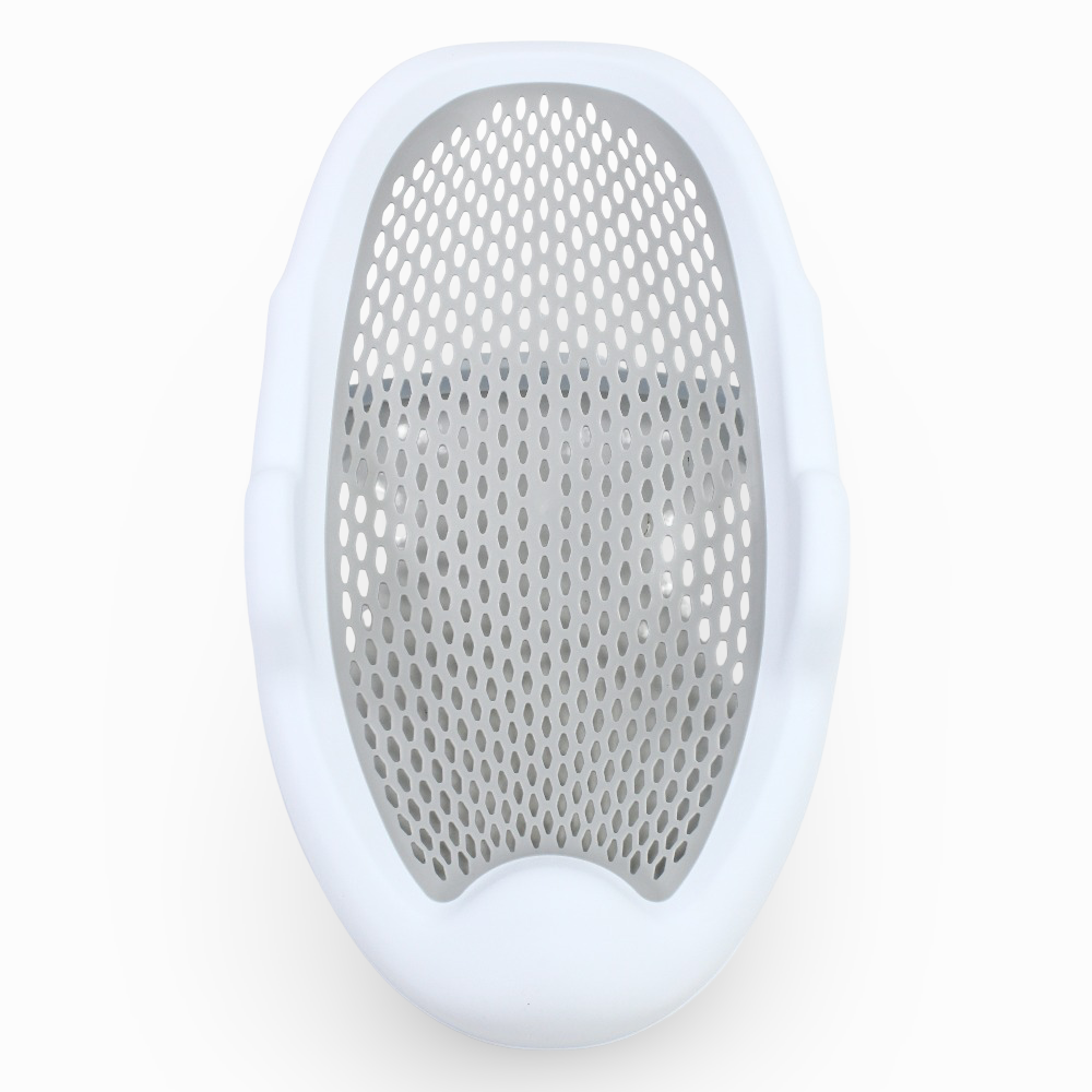 Silicone Baby Bath Seat - White/Grey