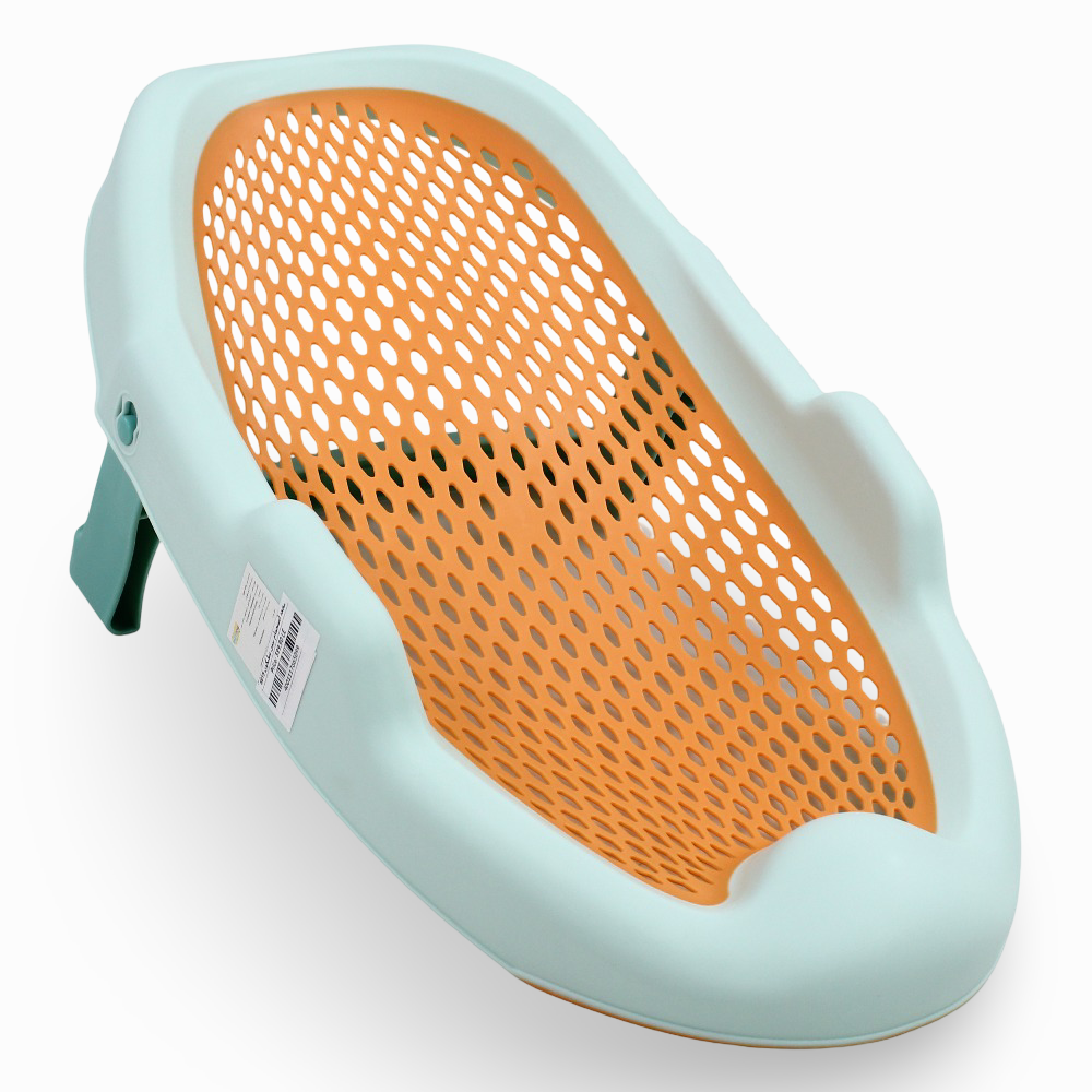 Silicone Baby Bath Seat - Mint/Orange