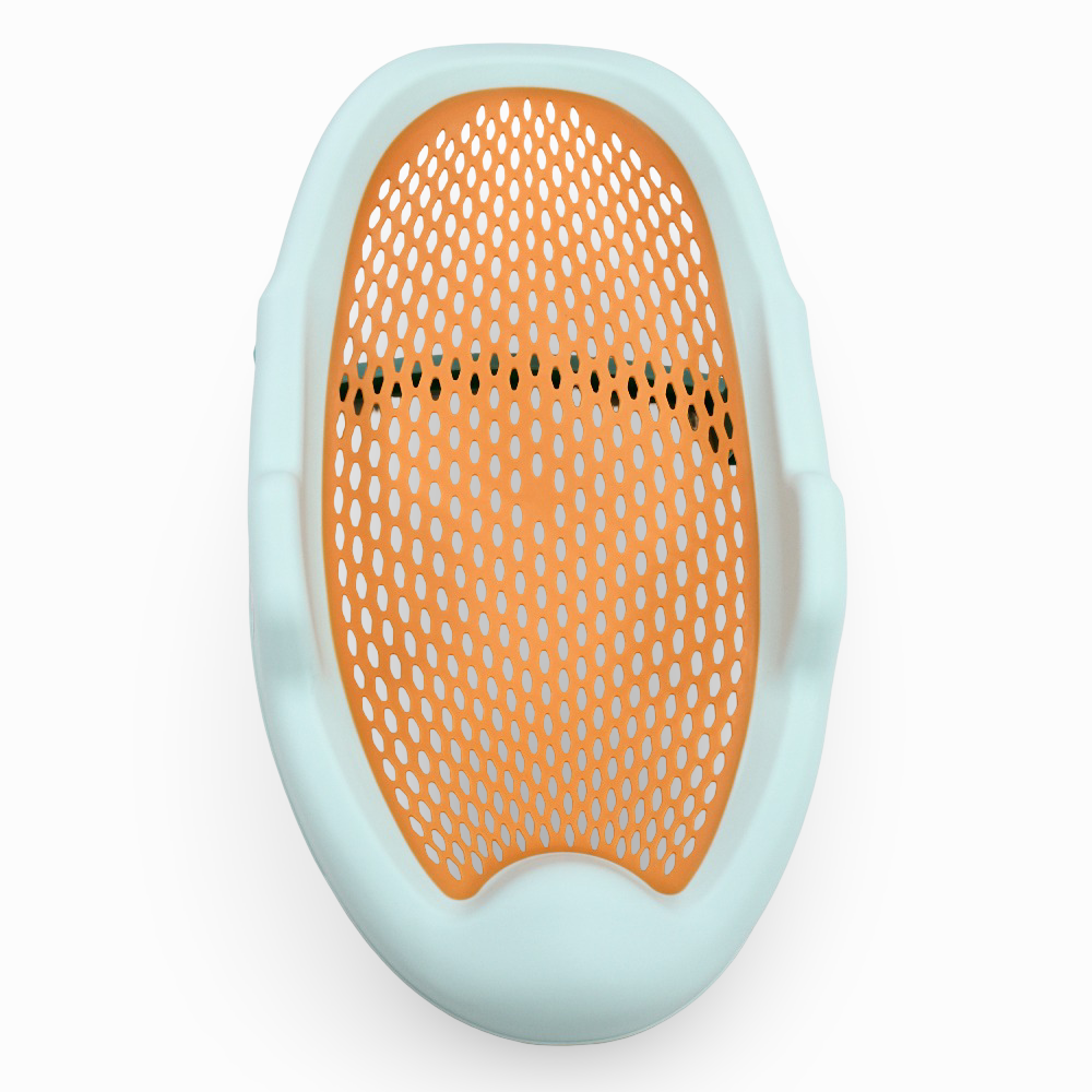 Silicone Baby Bath Seat - Mint/Orange
