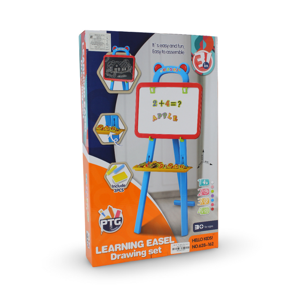 3-in-1 Kids Learning Easel and Drawing Set