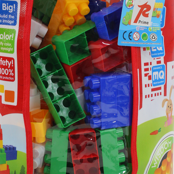 Building Blocks Set with Storage Bag – 200 Pieces Multicolor