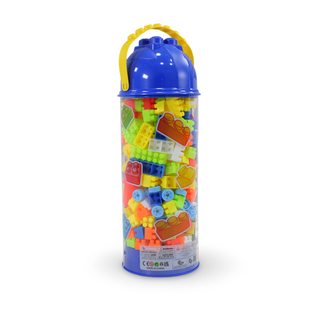 Building Blocks Set with Carrying Container – 260 Pieces Multicolor