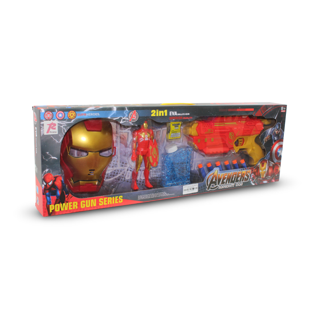 Avengers Iron Man (Foam & Gel) with Character & Mask Toy Set - Various - Prime